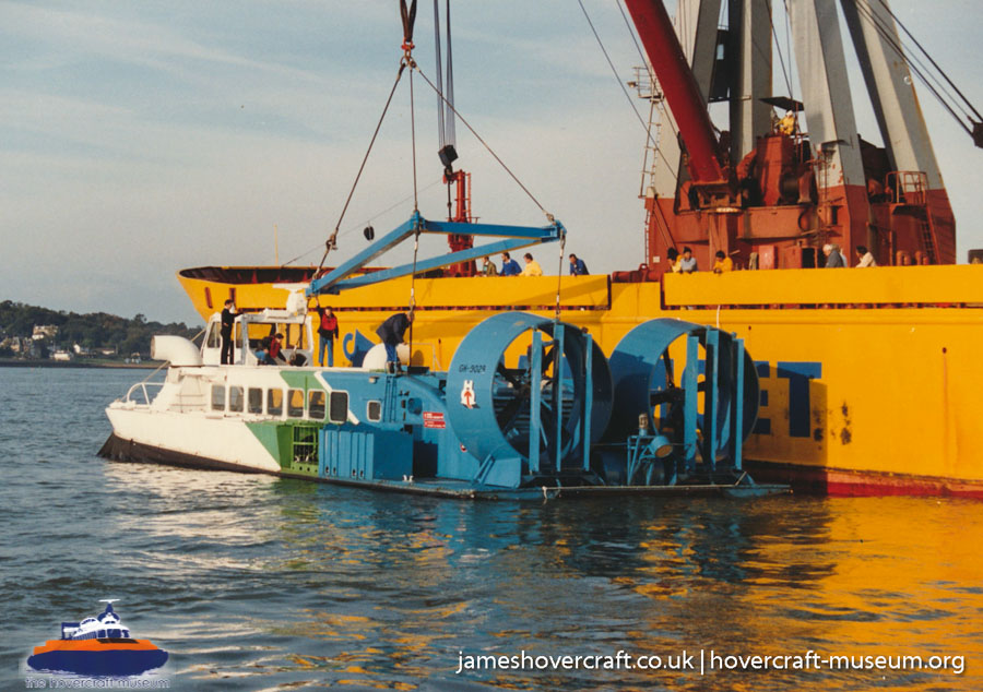 AP1-88 hovercraft with Hoverwest -  (credit: The <a href='http://www.hovercraft-museum.org/' target='_blank'>Hovercraft Museum Trust</a>).
